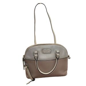 Kate Spade Grove Street Carli satchel/crossbody beige/cement colorway